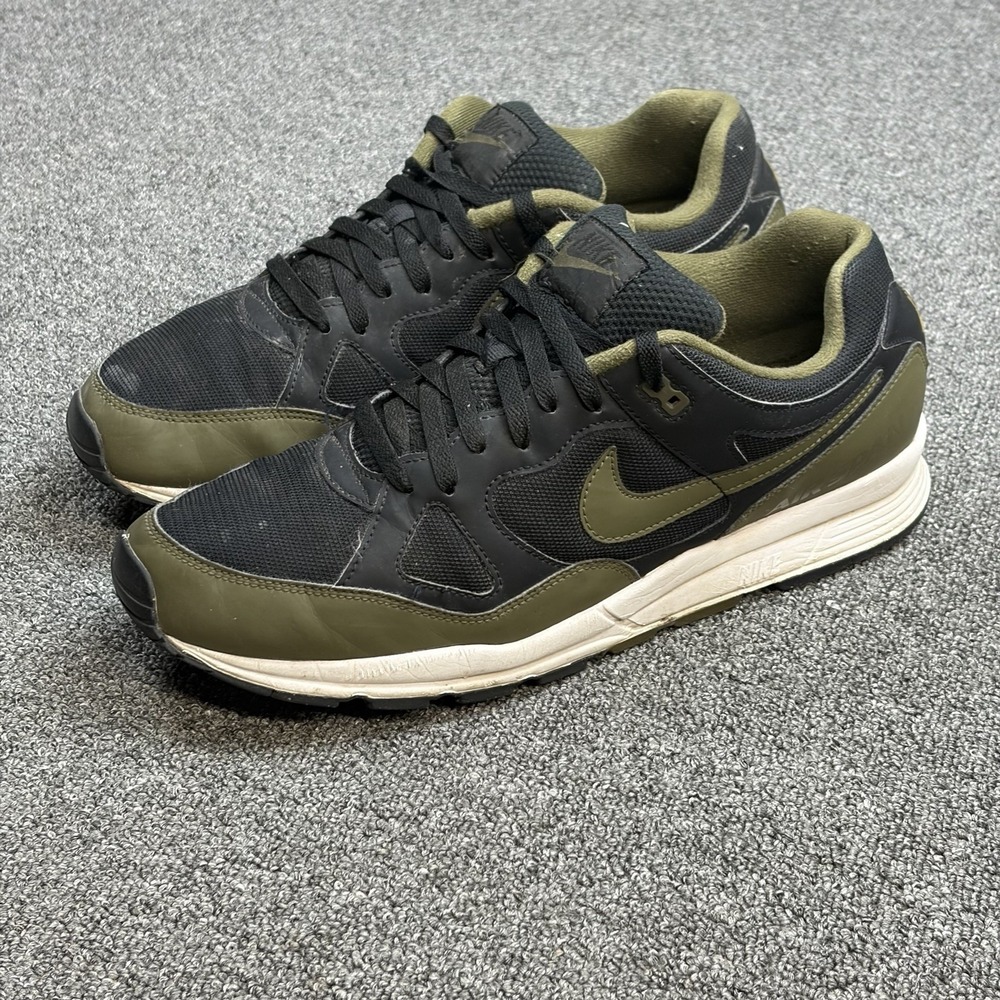 Nike Air Span II Black Olive Canvas Green/White Shoes Sneakers Men's Size 14